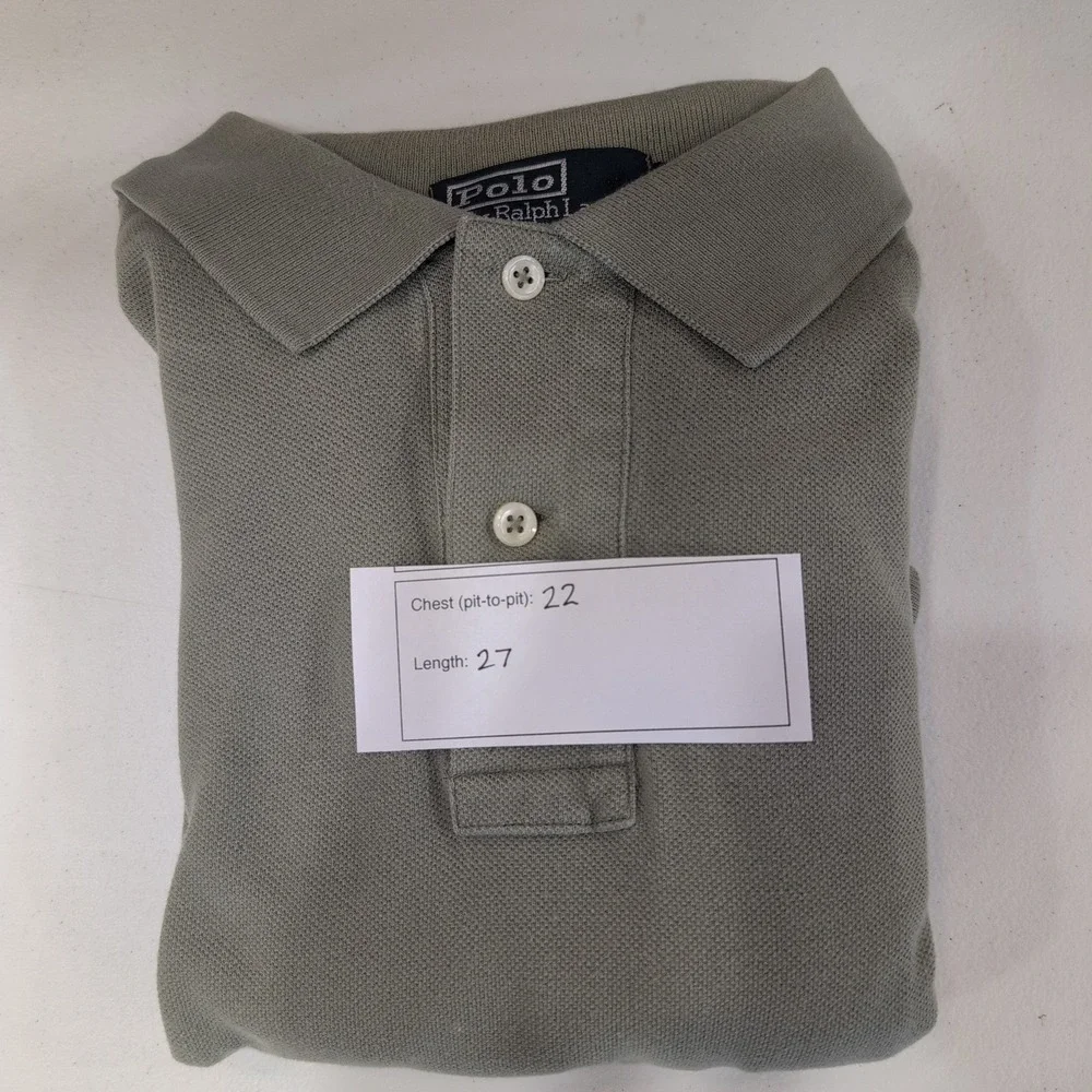 Polo Ralph Lauren Mens Polo Shirt Size L Short Sleeve Light Green Classic Casual - Picture 4 of 4